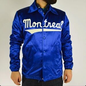Ebbets Field Flannels Montreal Royals Satin Vintage Jacket made in USA